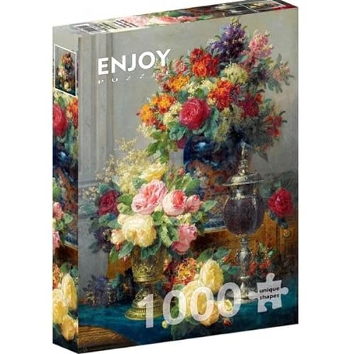 ENJOY-1527 - Jean Robie Baptiste: Frühlingsblumen mit Kelchen, Puzzle, 1000 Teile von Enjoy puzzle