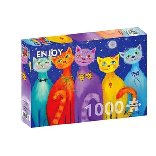 ENJOY-1738 - Lächelnde Katzen, Puzzle, 1000 Teile von Enjoy puzzle