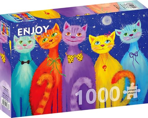 ENJOY-1738 - Lächelnde Katzen, Puzzle, 1000 Teile von Enjoy puzzle