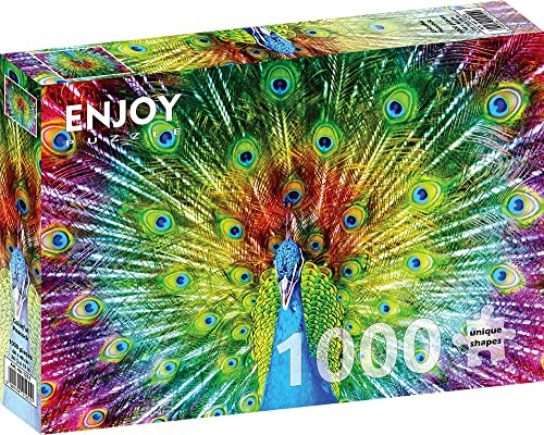 ENJOY-1251 - Colorful Peacock, Puzzle, 1000 Teile von Enjoy puzzle