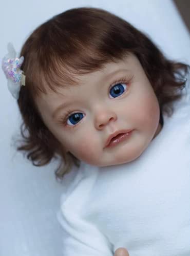 60CM Top-Qualität echte Babygröße Reborn Sue-Sue 3 Monate Hand-Detaillierte Malerei 3D Hautton Hand verwurzelt braunes Haar 60CM Top-Qualität echte Babygröße Reborn Sue-Sue 3 Monate Hand-Detaillierte Malerei 3D Hautton Hand verwurzelt braunes Haar von Enjoy with Love