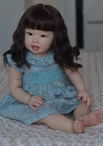 Enjoy with Love Neu 70CM riesiges Baby wiedergeboren Kleinkind Mädchen Teegan Prinzessin Lange Schwarze Haare lebhafte 9 Monate echte Babygröße Sammlerkunstpuppe Enjoy with Love Neu 70CM riesiges Baby wiedergeboren Kleinkind Mädchen Teegan Prinzessin Lange Schwarze Haare lebhafte 9 Monate echte Babygröße Sammlerkunstpuppe von Enjoy with Love