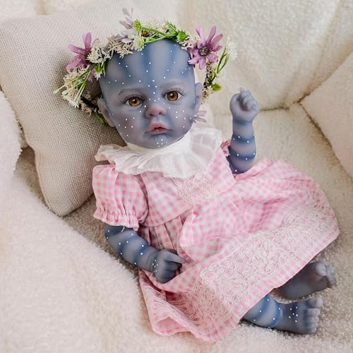 Enjoy with Love Neue 12Inch fertige Puppe wiedergeboren Avatar Wiese Bebe Mädchen Puppe lebensechte echte Berührung weiche Körper Mini Puppe niedliche Puppe für Sammler von Enjoy with Love