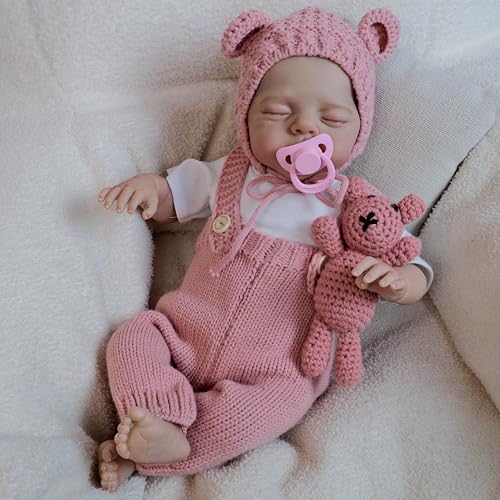 Enjoy with Love Neue 18 Zoll Irys Reborn Baby Puppe Handgefertigte 3D Haut Mehrschichten Malerei Sammlerliche lebhafte Kunstpuppe von Enjoy with Love