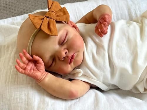 Enjoy with Love Neue 18inch Reborn Baby Puppe Irys Handgemachte 3D Haut Mehrschichtige Malerei Sammelbare lebensechte Kunst Puppe von Enjoy with Love