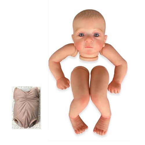 Enjoy with Love Neue 18inch bereits bemalte lebensechte Reborn Puppe Teile Felicia Baby 3D Malerei mit sichtbaren Adern Tuch Körper enthalten von Enjoy with Love