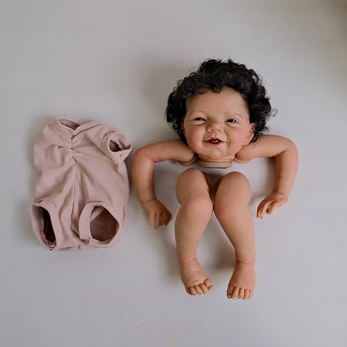 Enjoy with Love Neue 18inch bereits gemalt Charlie in dunkelbrauner Haut lebensechte Reborn Puppe Teile Baby 3D Malerei mit Stoffkörper eingeschlossen Enjoy with Love Neue 18inch bereits gemalt Charlie in dunkelbrauner Haut lebensechte Reborn Puppe Teile Baby 3D Malerei mit Stoffkörper eingeschlossen von Enjoy with Love