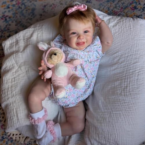 Enjoy with Love Neue 19 Zoll Lifelike Harper Bebe Puppe Reborn Beliebte Limited Edition Puppe Neugeborene Puppe Lifelike Weiche Echte weiche Berührung von Enjoy with Love