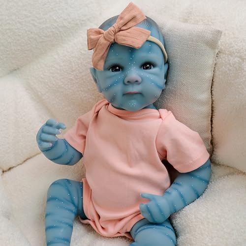 Enjoy with Love Neue 19Inch Avatar Bettie Ganzkörper Sammelkunst Weiche Silikon Bebe Puppe wasserdichte Bad Spielzeug Mädchen Puppe Hand Detailgemälde von Enjoy with Love