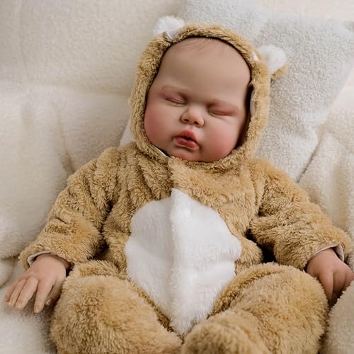 Enjoy with Love Neue 19Inch Pickle Zwillinge im weichen Tuch Körper Lebensechte Reborn Kleinkind Hand bemalt Haar Kuschelige Baby Puppe Neugeborenes Baby (Sleeping Pickle) von Enjoy with Love