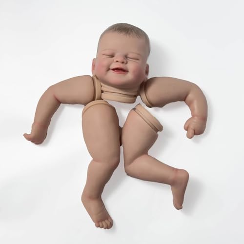 Enjoy with Love Neue 19Inch Reborn Puppe Kit Lifelike Soft Touch Frische Farbe Unfertige bemalte DIY Puppe Teile von Enjoy with Love