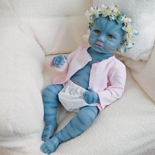 Enjoy with Love Neue 19inch Avatar Handgemachte hochwertige detaillierte Malerei Fee Loulou Erwachen Lebensechte echte Ganzkörper kleine Puppe niedliches handliches Baby (Boy) von Enjoy with Love