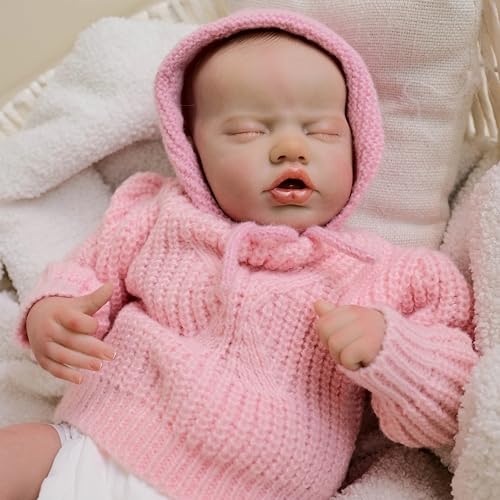 Enjoy with Love Neue 19inch Reborn Baby Puppe Indie Handgemachte 3D Haut Mehrschichtige Malerei Sammelbare lebensechte Kunst Puppe von Enjoy with Love
