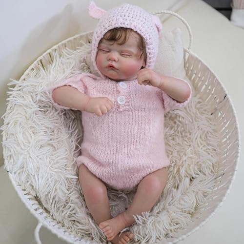 Enjoy with Love Neue 19inch Reborn Baby Puppe Quinbee Neugeborenes Baby Größe Echtes Bild Handgemachte 3D Haut Wurzelhaar Sichtbare Venen von Enjoy with Love