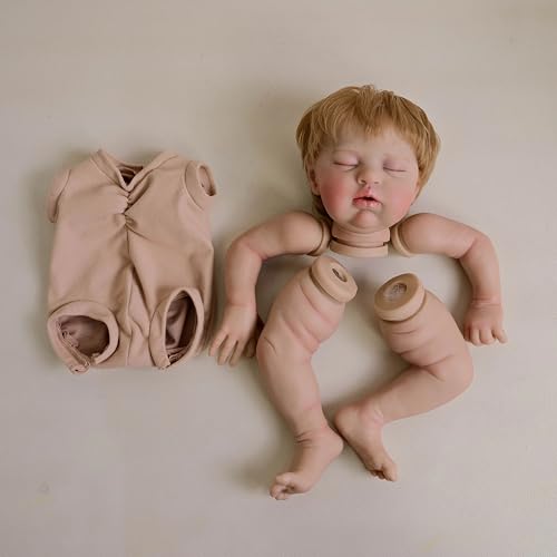 Enjoy with Love Neue 19inch Teddy Reborn Puppe Kit bemalte Puppe Kit Unfinished Puppe Teile mit Hand Wurzelblond Haar Lebensechte Puppe Enjoy with Love Neue 19inch Teddy Reborn Puppe Kit bemalte Puppe Kit Unfinished Puppe Teile mit Hand Wurzelblond Haar Lebensechte Puppe von Enjoy with Love