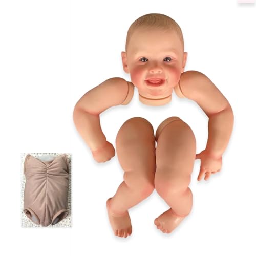 Enjoy with Love Neue 19inch bereits bemalte lebensechte Reborn Puppe Teile Harper 3D Malerei mit sichtbaren Adern Tuch Körper enthalten von Enjoy with Love