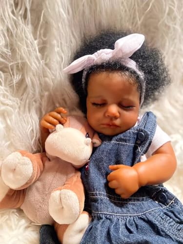 Enjoy with Love Neue 20inch Loulou Neugeborene Babypuppe Handmade Lifelike Reborn Sleeping Soft Touch Kuschelpuppe mit 3D gemalten Haut sichtbaren Adern von Enjoy with Love