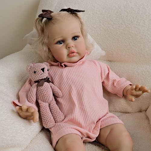 Enjoy with Love Neue 24 Zoll Ellie Reborn Baby Puppe Kleinkind Neugeborene Puppe Prinzessin Mädchen lebhafte weiche Berührung 3D Skin Art Puppe mit Hand Wurzelhaar Enjoy with Love Neue 24 Zoll Ellie Reborn Baby Puppe Kleinkind Neugeborene Puppe Prinzessin Mädchen lebhafte weiche Berührung 3D Skin Art Puppe mit Hand Wurzelhaar von Enjoy with Love