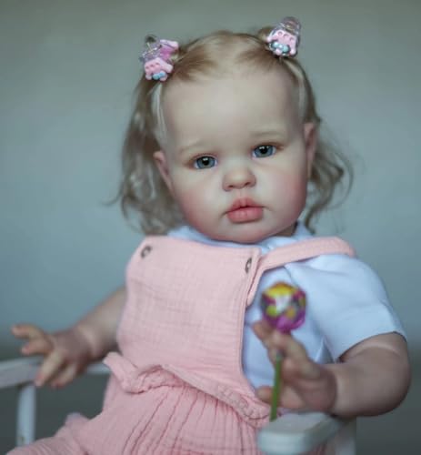 Enjoy with Love Neue 24Inch Ellie Lifelike Reborn Baby Puppe Kleinkind Neugeborene Puppe Stand fähig Soft Touch 3D Skin Art Puppe mit Hand Wurzel Haar Enjoy with Love Neue 24Inch Ellie Lifelike Reborn Baby Puppe Kleinkind Neugeborene Puppe Stand fähig Soft Touch 3D Skin Art Puppe mit Hand Wurzel Haar von Enjoy with Love