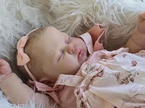Enjoy with Love Neue 24Inch Gurke Schlafen im weichen Tuch Körper Lebensechte Reborn Kleinkind Hand bemalt Haar Kuschelige Baby Puppe Baby von Enjoy with Love