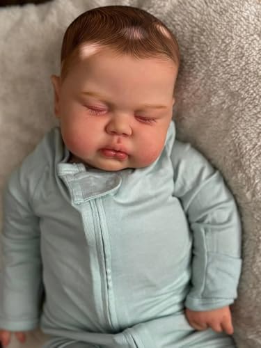 Enjoy with Love Neue 24Inch Gurke im weichen Tuch Körper Lebensechte Reborn Kleinkind Hand bemalt Haar Kuschelige Baby Mädchen Puppe Baby von Enjoy with Love