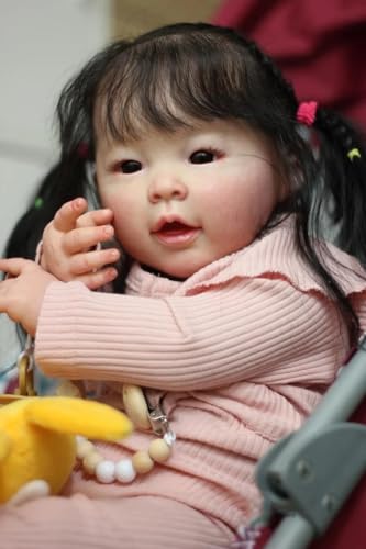Enjoy with Love Neue 24Inch Meilien Reborn Baby Puppe Kleinkind Neugeborene Puppe Prinzessin Mädchen Lifelike Soft Touch 3D Haut Kunst Puppe mit Hand Wurzel Haar von Enjoy with Love