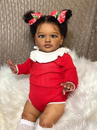 Enjoy with Love Neue 26inch Pippa bereits gemalt Fertige Puppe Dark Skin Reborn Kleinkind Version Riesiges echtes Baby 6-Monats Größe 3D Skin Art Puppe Enjoy with Love Neue 26inch Pippa bereits gemalt Fertige Puppe Dark Skin Reborn Kleinkind Version Riesiges echtes Baby 6-Monats Größe 3D Skin Art Puppe von Enjoy with Love