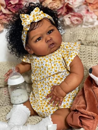 Enjoy with Love Neue 48 cm Reborn Baby Mädchen, Lifelike Baby Puppen, Reborn Full Silikon Lifelike Puppen von Enjoy with Love