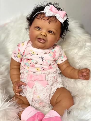 Enjoy with Love Neue 60CM Weiche Körper Kodi Reborn Baby Kleinkind Puppe Lebensechte 3D Malerei mit sichtbaren Adern Wurzelhaar Hochwertige Puppe von Enjoy with Love
