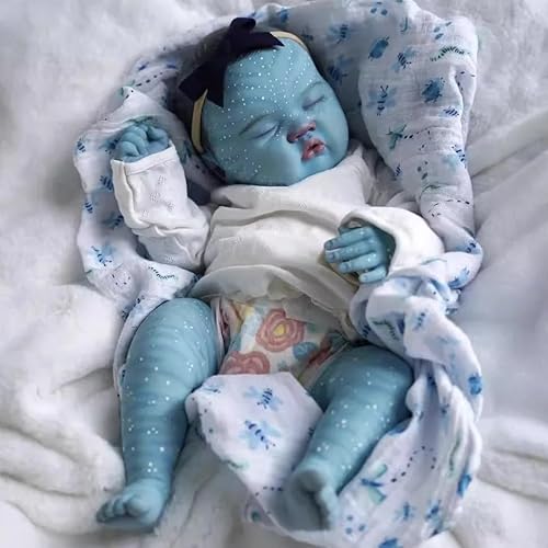 Enjoy with Love Neue Alisha Avatar-19inch Tuch Neugeborene Baby Puppe Reborn Baby Größe Echtes Bild Handgemachte 3D Haut Wurzelhaar Sichtbare Venen von Enjoy with Love