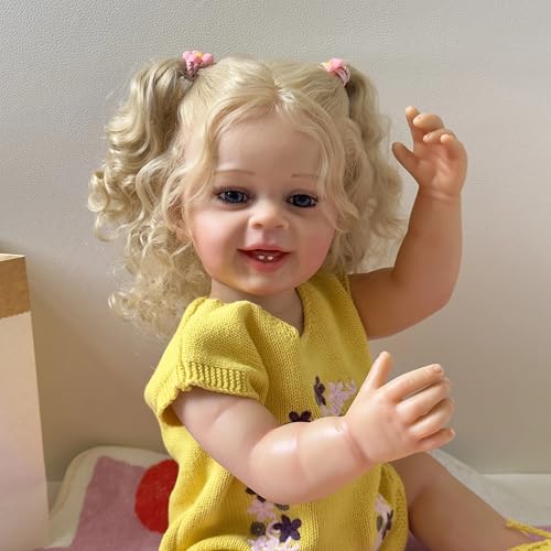 Enjoy with Love Neue Neue 55CM Ganzkörper Weiche Silikon Real Touch Reborn Baby Mädchen Puppe Yannik Kinder Bad Spielzeug Wasserdicht von Enjoy with Love