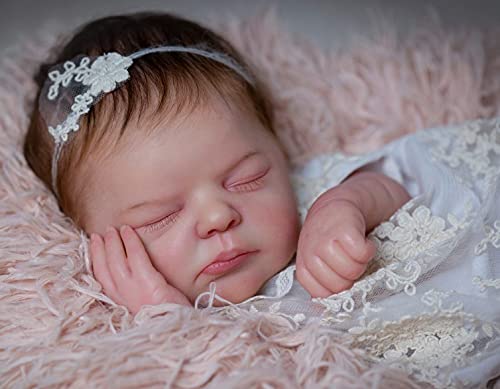 Enjoy with Love Neues 20-Zoll-Reborn-Puppen-Kit Bellami Sleeping Baby Lebensechte Soft-Touch-frische Farbe von Enjoy with Love