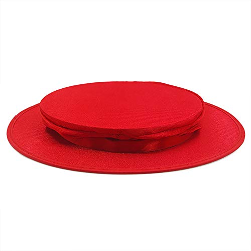 Enjoyer Faltbarer Hut Magician's Faltbarer roter Frühlingsmütze Magic Trick Essential Prop Bühnenzubehör Gimmick von Enjoyer