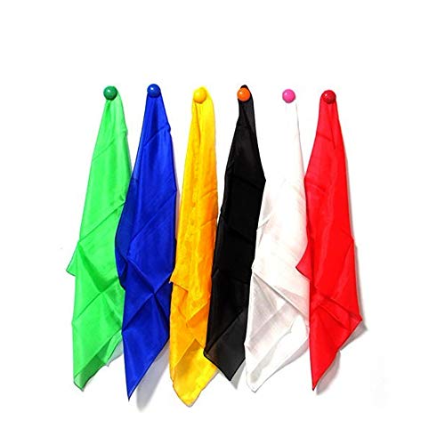 Enjoyer Magic Silk Taschentuch Magier Jonglierschal Farbwechsel Schals Zaubertricks Bühne Magie Requisiten Classic Magia Toys Gadgets 5 Stück (30 x 30 cm) von Enjoyer