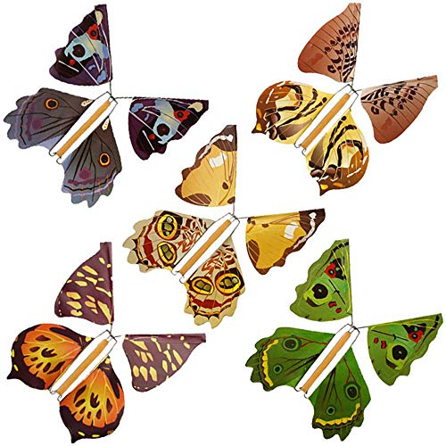 Enjoyer Magischer fliegender Schmetterling, wechselt von leeren Händen, Freiheit, Schmetterling, Nahaufnahme, Zaubertricks, Kinderspielzeug, lustige Gadgets, 20 Stück/Packung von Enjoyer
