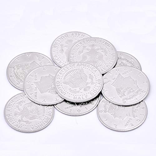 Enjoyer Palming Coins Super Thin (Half Dollar Version) Magic Tricks Coin Magic Props Close Up Zubehör Gimmick,10 Stück/Lot von Enjoyer