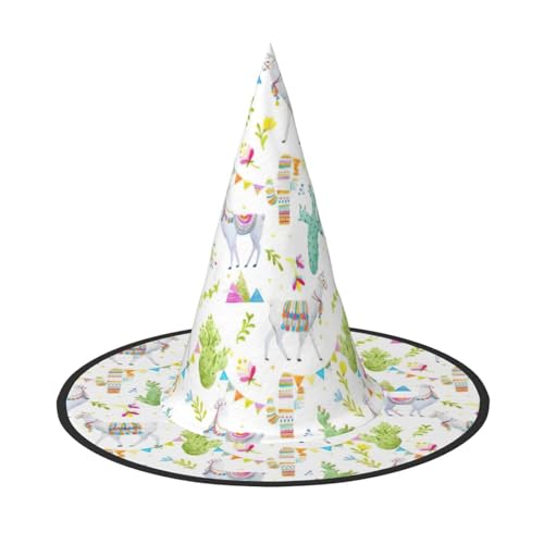 EnkzpoHen Alpaka, Lama, Kaktus, Flagge, Bergdruck, Halloween-Zaubererhut, bequem, leicht, Festivals, Party, Kopfbedeckung EnkzpoHen Alpaka, Lama, Kaktus, Flagge, Bergdruck, Halloween-Zaubererhut, bequem, leicht, Festivals, Party, Kopfbedeckung von EnkzpoHen