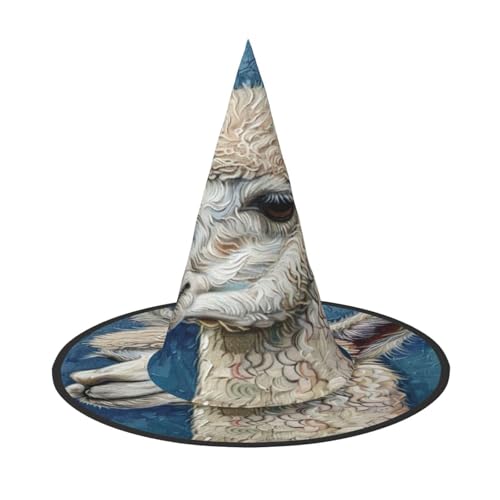 EnkzpoHen Alpaka-Llama-Druck, Halloween-Zaubererhut, bequem, leicht, für Festivals, Partys, Kopfbedeckungen EnkzpoHen Alpaka-Llama-Druck, Halloween-Zaubererhut, bequem, leicht, für Festivals, Partys, Kopfbedeckungen von EnkzpoHen