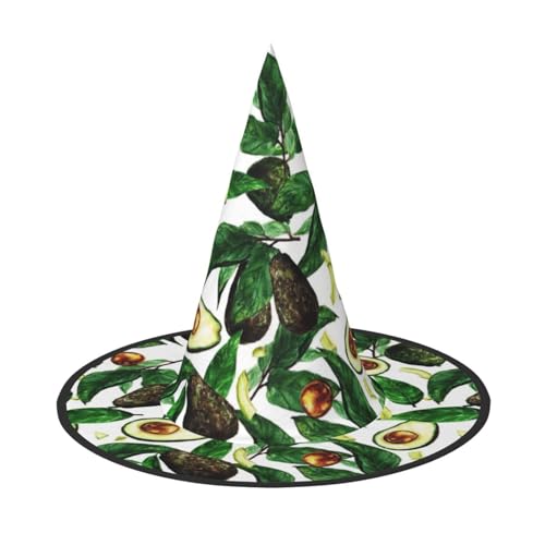 EnkzpoHen Avocados-Druck, Halloween-Zaubererhut, bequem, leicht, Festivals, Party, Kopfbedeckung von EnkzpoHen