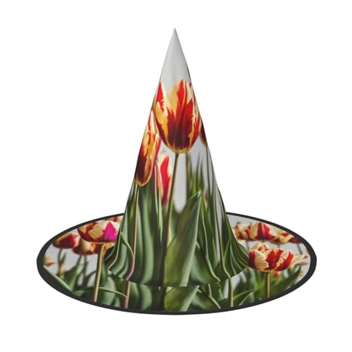 EnkzpoHen Bunter Tulpenaufdruck, Halloween-Zaubererhut, bequem, leicht, Festivals, Party, Kopfbedeckung EnkzpoHen Bunter Tulpenaufdruck, Halloween-Zaubererhut, bequem, leicht, Festivals, Party, Kopfbedeckung von EnkzpoHen