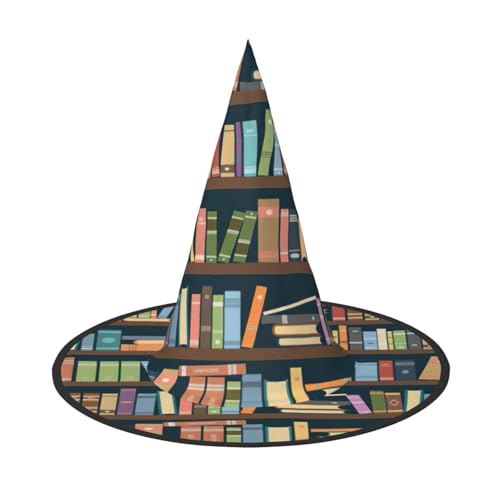 EnkzpoHen Cartoon-Bücherregal, Bücherwurm-Druck, Halloween-Zauberer-Hut, bequem, leicht, Festivals, Party, Kopfbedeckung EnkzpoHen Cartoon-Bücherregal, Bücherwurm-Druck, Halloween-Zauberer-Hut, bequem, leicht, Festivals, Party, Kopfbedeckung von EnkzpoHen
