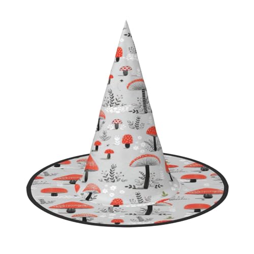 EnkzpoHen Cartoon-Pilz-Druck, Halloween-Zauberer-Hut, bequem, leicht, Festivals, Party, Kopfbedeckung EnkzpoHen Cartoon-Pilz-Druck, Halloween-Zauberer-Hut, bequem, leicht, Festivals, Party, Kopfbedeckung von EnkzpoHen