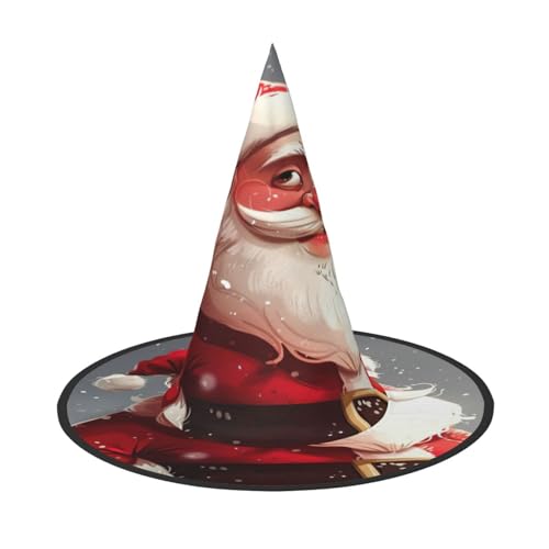 EnkzpoHen Cartoon-Weihnachtsmann-Druck, Halloween-Zauberer-Hut, bequem, leicht, Festivals, Party, Kopfbedeckung EnkzpoHen Cartoon-Weihnachtsmann-Druck, Halloween-Zauberer-Hut, bequem, leicht, Festivals, Party, Kopfbedeckung von EnkzpoHen