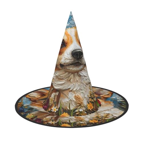 EnkzpoHen Corgi Hut mit Blumenmuster, Frühlingsgarten, Halloween-Zaubererhut, bequem, leicht, Festivals, Party, Kopfbedeckung EnkzpoHen Corgi Hut mit Blumenmuster, Frühlingsgarten, Halloween-Zaubererhut, bequem, leicht, Festivals, Party, Kopfbedeckung von EnkzpoHen