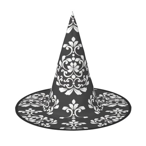 EnkzpoHen Damastmuster-Druck, Halloween-Zaubererhut, bequem, leicht, Festivals, Party, Kopfbedeckung EnkzpoHen Damastmuster-Druck, Halloween-Zaubererhut, bequem, leicht, Festivals, Party, Kopfbedeckung von EnkzpoHen