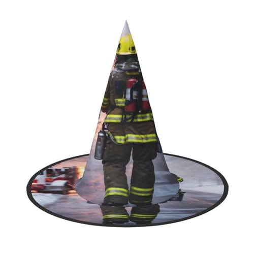 EnkzpoHen Feuerwehrmann Feuerwehrmann Flamme Druck Halloween Zauberer Hut, bequem, leicht, Festivals Party Kopfbedeckung Zubehör EnkzpoHen Feuerwehrmann Feuerwehrmann Flamme Druck Halloween Zauberer Hut, bequem, leicht, Festivals Party Kopfbedeckung Zubehör von EnkzpoHen