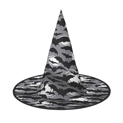 EnkzpoHen Halloween-Fledermaus-Hut, grauer Druck, Halloween-Zaubererhut, bequem, leicht, Festivals, Party, Kopfbedeckung EnkzpoHen Halloween-Fledermaus-Hut, grauer Druck, Halloween-Zaubererhut, bequem, leicht, Festivals, Party, Kopfbedeckung von EnkzpoHen