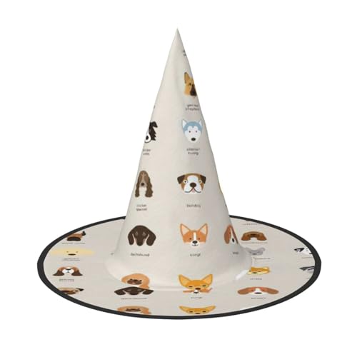 EnkzpoHen Halloween-Zauberer-Hut mit Hunderassen-Aufdruck, bequem, leicht, Festivals, Party, Kopfbedeckung EnkzpoHen Halloween-Zauberer-Hut mit Hunderassen-Aufdruck, bequem, leicht, Festivals, Party, Kopfbedeckung von EnkzpoHen