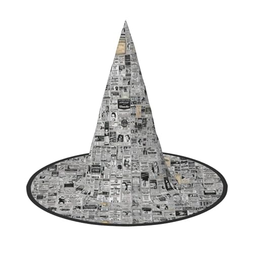 EnkzpoHen Halloween-Zauberer-Hut mit Zeitungsaufdruck, bequem, leicht, Festivals, Party, Kopfbedeckung EnkzpoHen Halloween-Zauberer-Hut mit Zeitungsaufdruck, bequem, leicht, Festivals, Party, Kopfbedeckung von EnkzpoHen