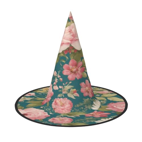 EnkzpoHen Halloween-Zaubererhut, Blumendruck, bequem, leicht, Festivals, Party, Kopfbedeckung EnkzpoHen Halloween-Zaubererhut, Blumendruck, bequem, leicht, Festivals, Party, Kopfbedeckung von EnkzpoHen